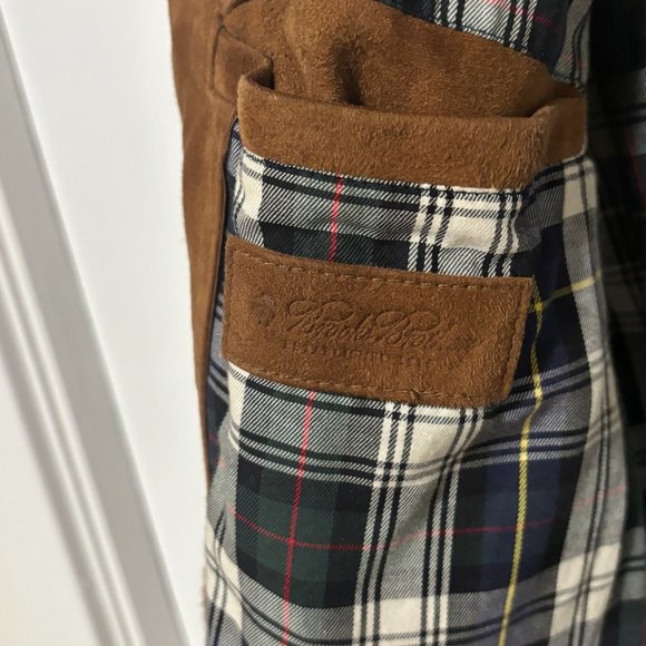 Brooks Brothers Tan/Brown Suede Leather Bomber Jacket - Medium - Picture 14 of 16